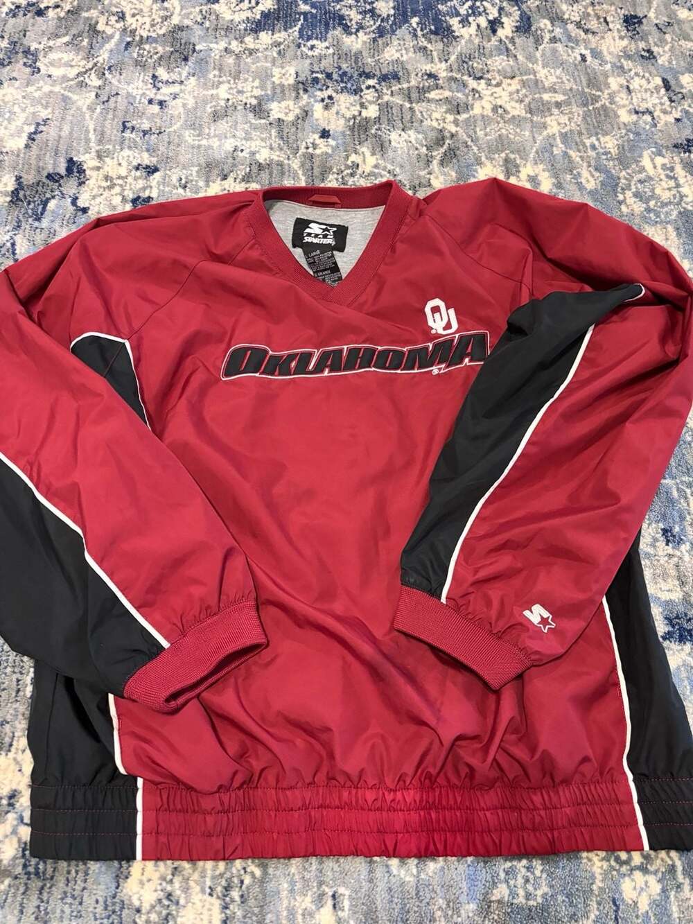 Starter Oklahoma Sooners Size L Pullover Jacket